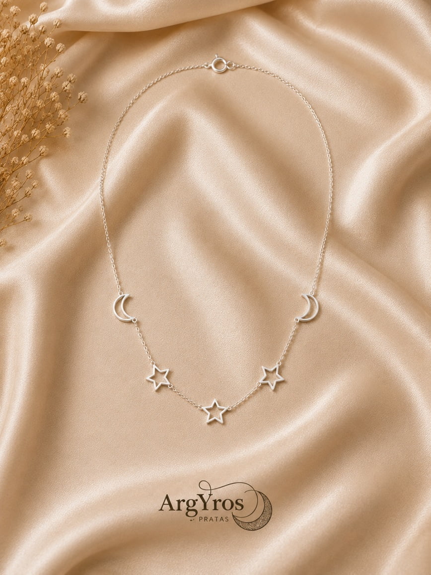 Colar Moon & Stars