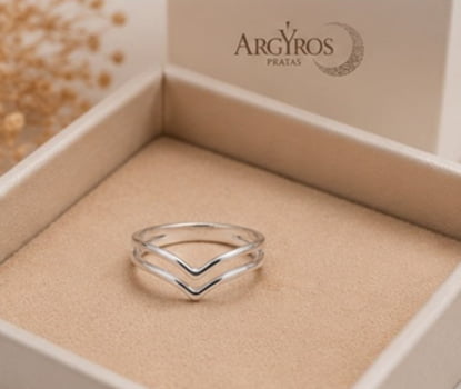 Anel Chevron Dois Fios
