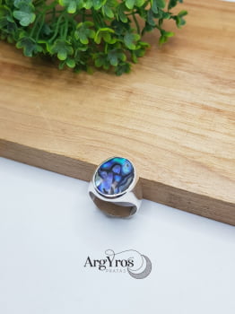 Anel Oval Abalone