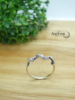 Anel Waves Cravejado