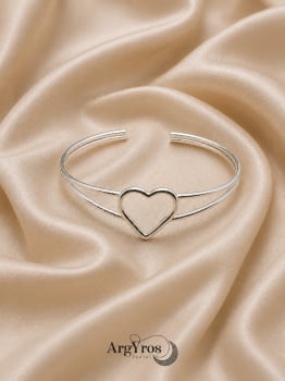 Bracelete Coração Fio Duplo