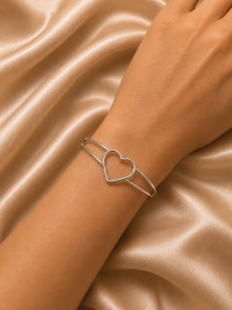 Bracelete Coração Fio Duplo