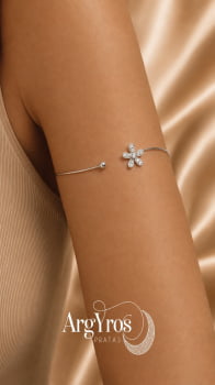 Bracelete de Bíceps Flor Cravejada