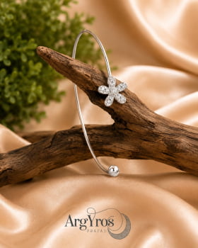 Bracelete de Bíceps Flor Cravejada