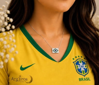 Colar Brasil Cravejado
