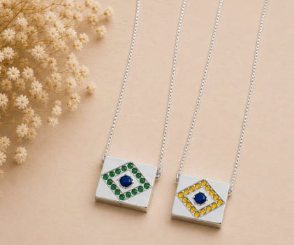 Colar Brasil Cravejado