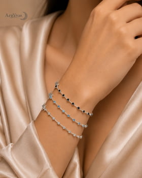Pulseira Riviera Espaçada "escolha sua cor de preferência" Pulseira Riviera Espaçada "escolha sua cor de preferência"