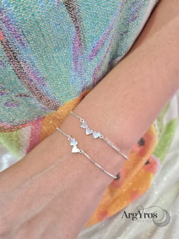 Pulseira Três Corações