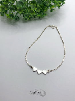 Pulseira Três Corações