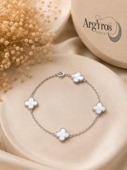 Pulseira Trevo Madrepérola 
