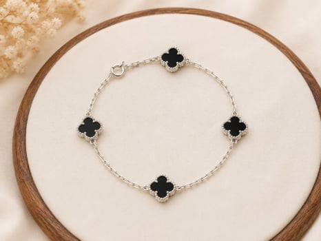 Pulseira Trevo Ônix